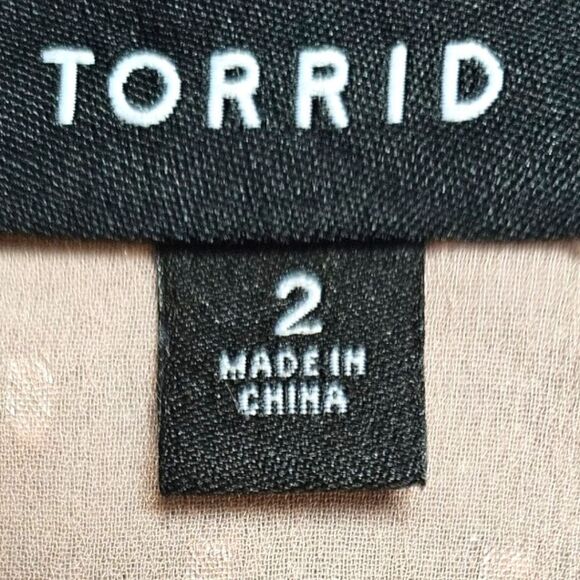 NWOT TORRID BLUSH Clip Dot Babydoll With Removable Cami - Picture 13 of 16